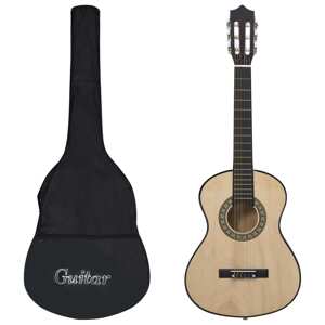 vidaXL Klasická gitara pre začiatočníkov a deti s taškou 1/2 34"