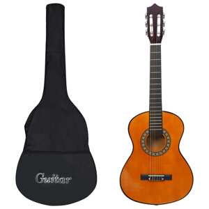 vidaXL Klasická gitara pre začiatočníkov a deti s taškou 1/2 34"