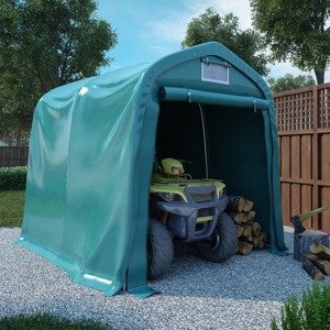 vidaXL Garážový stan zelený 1,6x2,4 m PVC