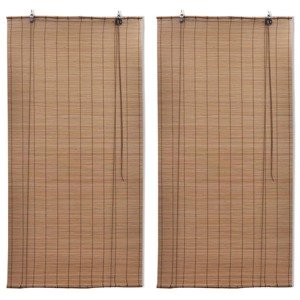 vidaXL Bambusové rolety 2 ks 150x220 cm, hnedé