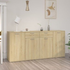 vidaXL Komoda dub sonoma 160x36x75 cm drevotrieska