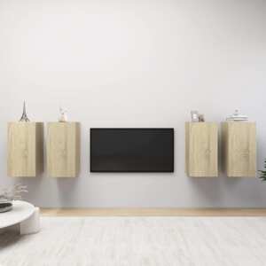 vidaXL TV skrinky 4 ks dub sonoma 30,5x30x60 cm drevotrieska