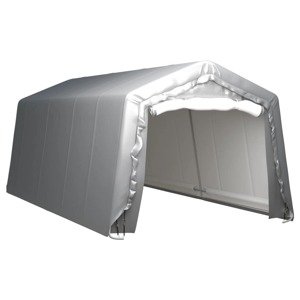 vidaXL Úložný stan 300x600 cm oceľový sivý