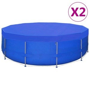 vidaXL Krycie plachty na bazén 2 ks PE okrúhle 460 cm 90 g/m²