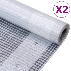 vidaXL Celty Leno 2ks 260 g/m² 4x10 m biele