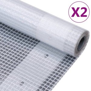 vidaXL Celty Leno 2ks 260 g/m² 4x15 m biele