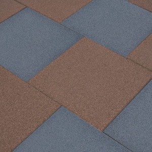 vidaXL Protipádové dlaždice 12 ks sivé 50x50x3 cm gumené