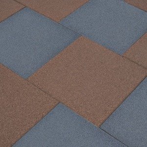 vidaXL Protipádové dlaždice 18 ks sivé 50x50x3 cm gumené