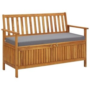 vidaXL Záhradná úložná lavica 120 cm, akáciový masív