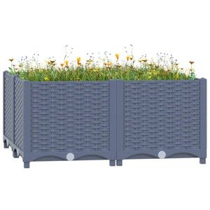 vidaXL Vyvýšený záhon 80x80x38 cm polypropylén