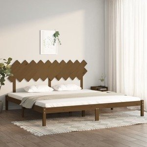 vidaXL Posteľný rám medovohnedý 200x200 cm masívne drevo