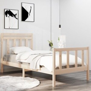 vidaXL Posteľný rám masívne drevo 90x190 cm 3FT jednolôžko
