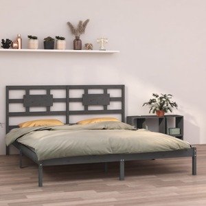 vidaXL Posteľný rám sivý masív 200x200 cm