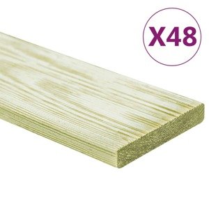 vidaXL Terasové dosky 48 ks 5,76 m² 1 m, impregnovaný borovicový masív