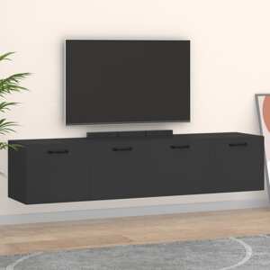 vidaXL Nástenné skrinky 2 ks čierne 60x36,5x35 cm spracované drevo