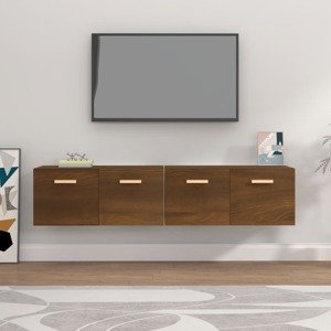 vidaXL Nástenné skrinky 2 ks hnedý dub 80x35x36,5 cm spracované drevo