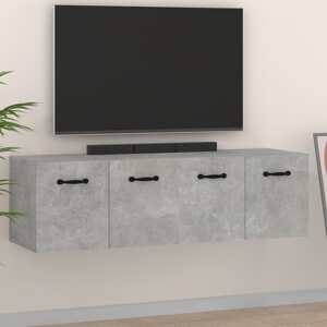 vidaXL Nástenné skrinky 2ks betónovosivé 80x35x36,5cm spracované drevo
