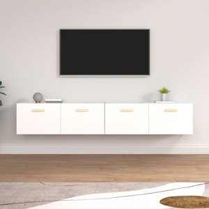vidaXL Nástenné skrinky 2 ks biele 100x36,5x35 cm spracované drevo