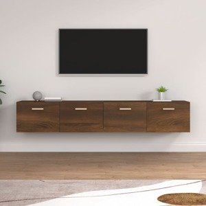 vidaXL Nástenné skrinky 2 ks hnedý dub 100x36,5x35 cm spracované drevo