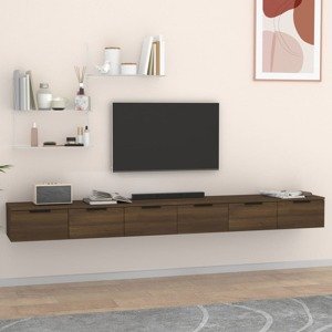 vidaXL Nástenné skrinky 2 ks hnedý dub 102x30x20 cm spracované drevo