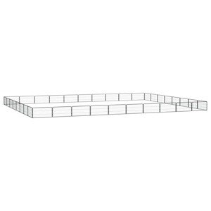 vidaXL Ohrádka pre psov 36 panelov čierna 100x50 cm práškovaná oceľ