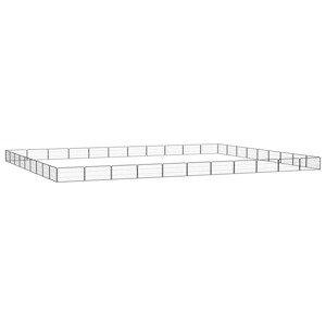 vidaXL Ohrádka pre psov 40 panelov čierna 100x50 cm práškovaná oceľ