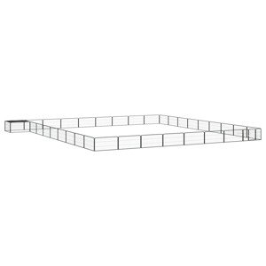 vidaXL Ohrádka pre psov 36 panelov čierna 100x50 cm práškovaná oceľ