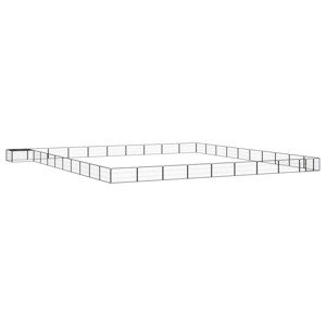 vidaXL Ohrádka pre psov 40 panelov čierna 100x50 cm práškovaná oceľ