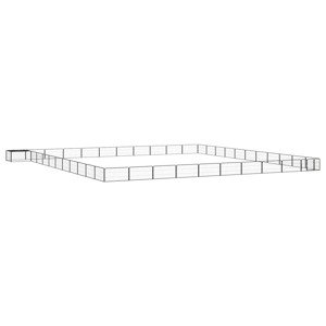 vidaXL Ohrádka pre psov 44 panelov čierna 100x50 cm práškovaná oceľ