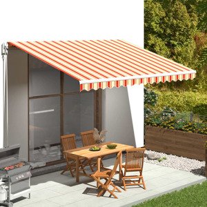 vidaXL Náhradná látka na markízu žlto-oranžová 4,5x3 m
