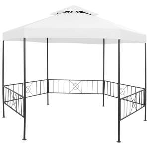 vidaXL Záhradný altánok 323x275x265 cm, biely 180 g/m²