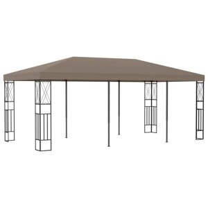 vidaXL Altánok 6x3 m, sivohnedý, látka