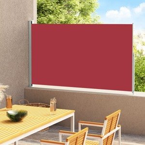 vidaXL Zaťahovacia bočná markíza na terasu 180x300 cm, červená