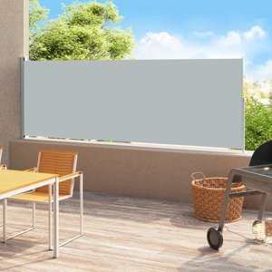 vidaXL Zaťahovacia bočná markíza na terasu 180x500 cm, sivá