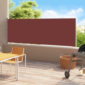 vidaXL Zaťahovacia bočná markíza na terasu 180x500 cm hnedá