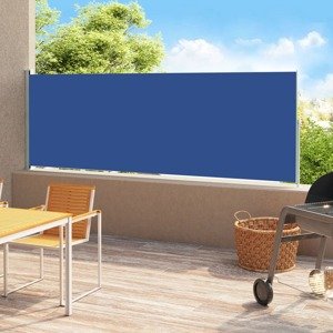 vidaXL Zaťahovacia bočná markíza na terasu 180x500 cm modrá