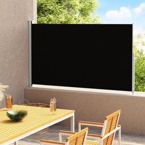 vidaXL Zaťahovacia bočná markíza na terasu 200x300 cm, čierna