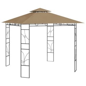 vidaXL Altánok 3x3x2,7 m sivohnedý 160 g/m²
