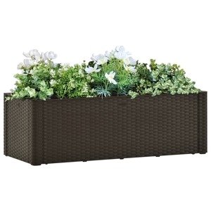 vidaXL Samozavlažovací vyvýšený záhradný záhon kávový 100x43x33 cm