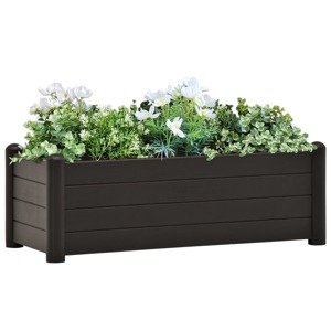 vidaXL Vyvýšený záhradný záhon PP antracitový 100x43x35 cm