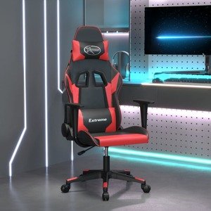 vidaXL Herná stolička čierna a červená umelá koža
