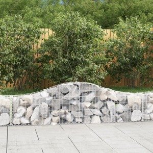 vidaXL Oblúkový gabionový kôš 2 ks 200x30x40/60 cm pozinkované železo