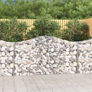vidaXL Oblúkové gabiónové koše 18 ks 200x30x100/120cm pozinkov. železo