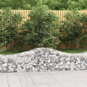 vidaXL Oblúkové gabionové koše 2 ks 200x50x40/60 cm pozinkované železo