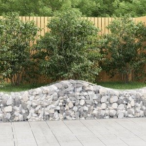 vidaXL Oblúkové gabionové koše 3 ks 200x50x40/60 cm pozink. železo