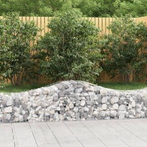 vidaXL Oblúkový gabionový kôš 15 ks 200x50x40/60 cm pozinkované železo