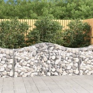 vidaXL Oblúkové gabionové koše 40 ks 200x50x80/100 cm pozinkov. železo