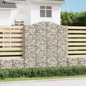 vidaXL Oblúkový gabionový kôš 5 ks 200x50x220/240cm pozinkované železo