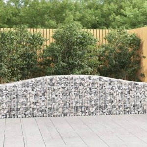 vidaXL Oblúkový gabionový kôš 3 ks 400x30x60/80 cm pozinkované železo