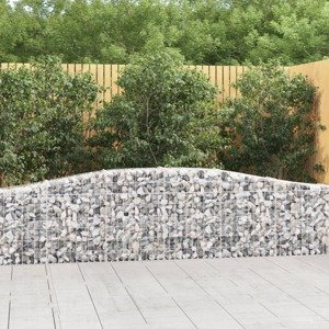 vidaXL Oblúkový gabionový kôš 6 ks 400x30x60/80 cm pozinkované železo